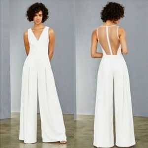 Amsale white jumpsuit